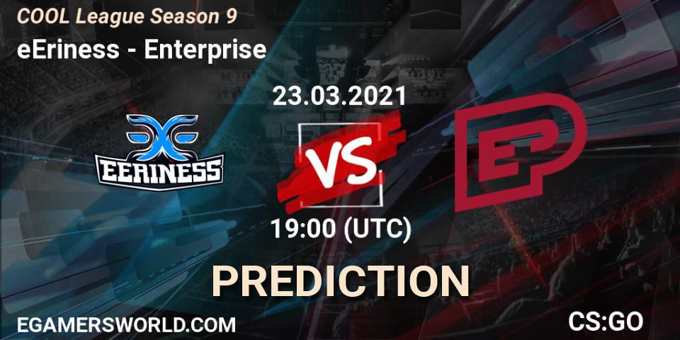 eEriness - Enterprise: Maç tahminleri. 27.04.2021 at 18:00, Counter-Strike (CS2), COOL League Season 9