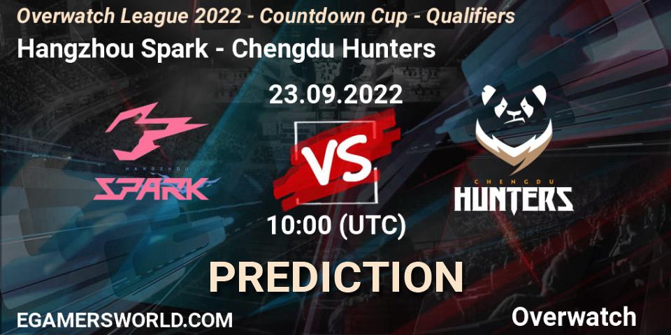 Hangzhou Spark - Chengdu Hunters: Maç tahminleri. 23.09.2022 at 10:00, Overwatch, Overwatch League 2022 - Countdown Cup - Qualifiers