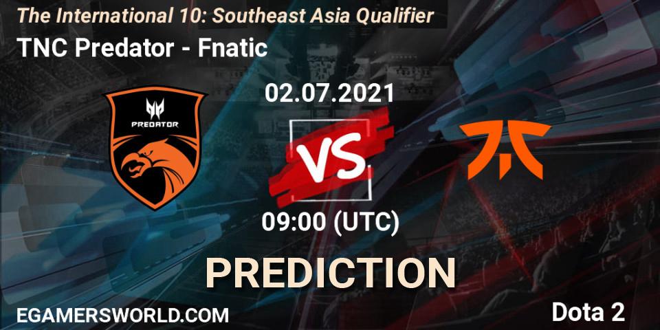 TNC Predator - Fnatic: Maç tahminleri. 02.07.21, Dota 2, The International 10: Southeast Asia Qualifier