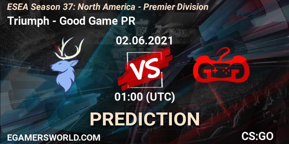 Triumph - Good Game PR: Maç tahminleri. 02.06.2021 at 01:00, Counter-Strike (CS2), ESEA Season 37: North America - Premier Division