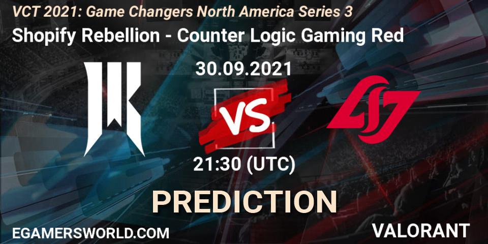 Shopify Rebellion - Counter Logic Gaming Red: Maç tahminleri. 30.09.2021 at 21:30, VALORANT, VCT 2021: Game Changers North America Series 3