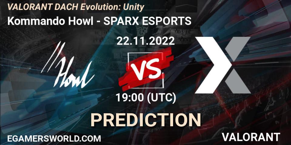 Kommando Howl - SPARX ESPORTS: Maç tahminleri. 22.11.2022 at 19:00, VALORANT, VALORANT DACH Evolution: Unity