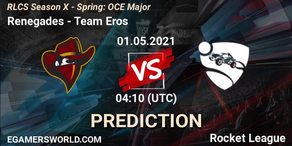 Renegades - Team Eros: Maç tahminleri. 01.05.2021 at 04:00, Rocket League, RLCS Season X - Spring: OCE Major