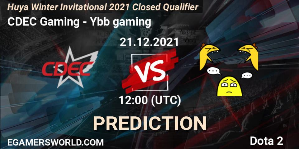 CDEC Gaming - Ybb gaming: Maç tahminleri. 21.12.2021 at 12:25, Dota 2, Huya Winter Invitational 2021 Closed Qualifier