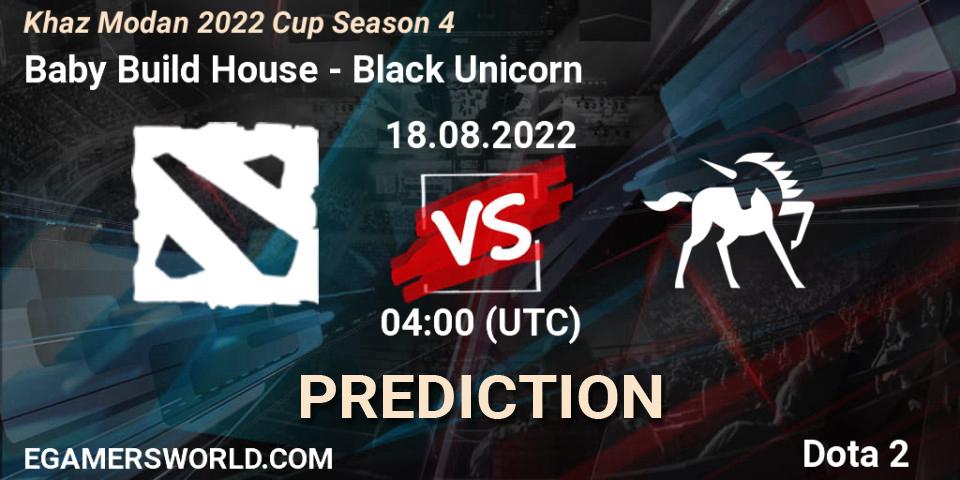 Baby Build House - Black Unicorn: Maç tahminleri. 18.08.2022 at 04:00, Dota 2, Khaz Modan 2022 Cup Season 4