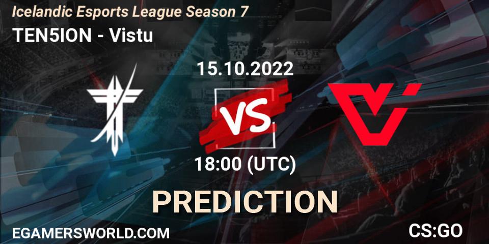TEN5ION - Viðstöðu: Maç tahminleri. 15.10.2022 at 18:00, Counter-Strike (CS2), Icelandic Esports League Season 7