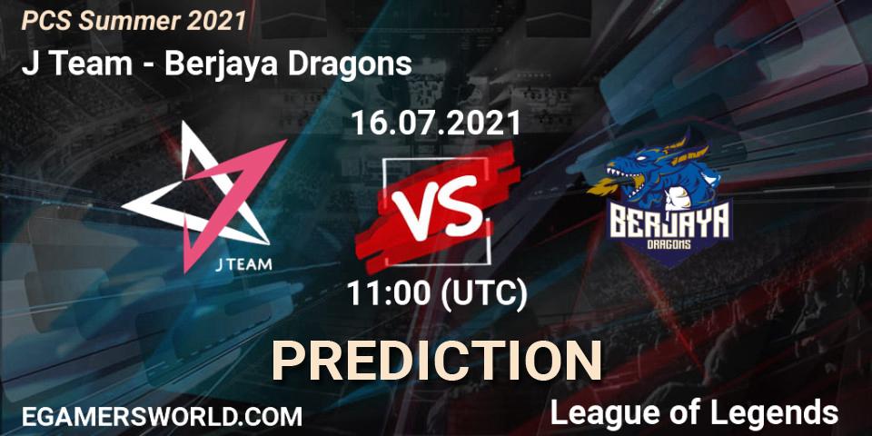 J Team - Berjaya Dragons: Maç tahminleri. 16.07.2021 at 11:00, LoL, PCS Summer 2021