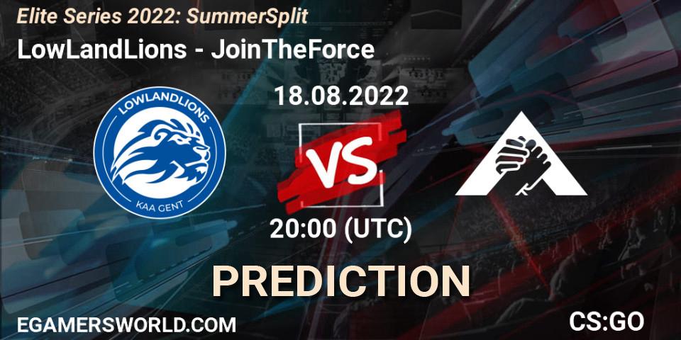 LowLandLions - JoinTheForce: Maç tahminleri. 18.08.2022 at 20:00, Counter-Strike (CS2), Elite Series 2022: Summer Split