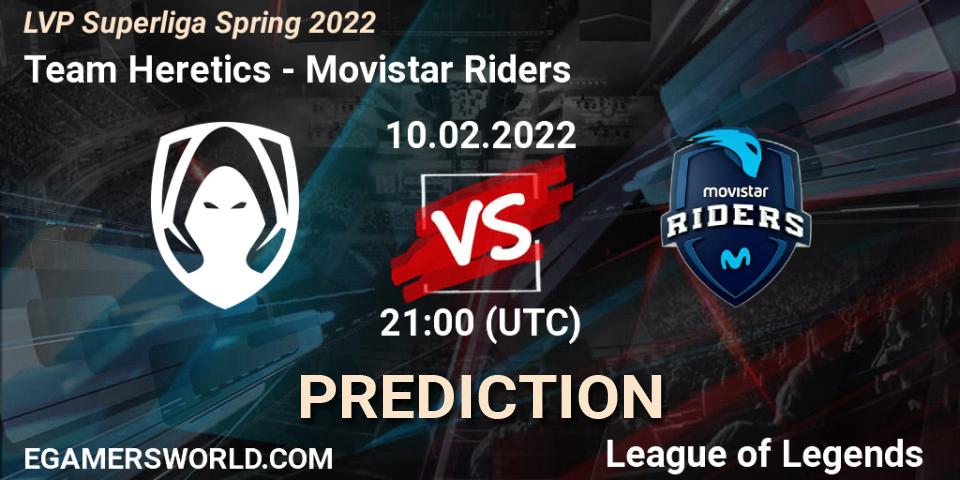 Team Heretics - Movistar Riders: Maç tahminleri. 10.02.2022 at 21:00, LoL, LVP Superliga Spring 2022