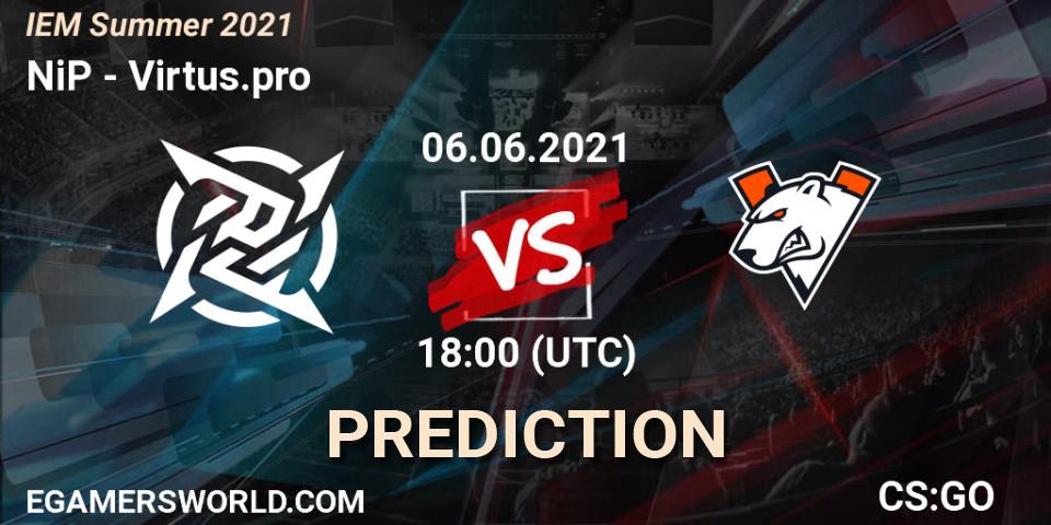 NiP - Virtus.pro: Maç tahminleri. 06.06.2021 at 18:00, Counter-Strike (CS2), IEM Summer 2021