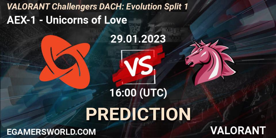 AEX-1 - Unicorns of Love: Maç tahminleri. 29.01.23, VALORANT, VALORANT Challengers 2023 DACH: Evolution Split 1