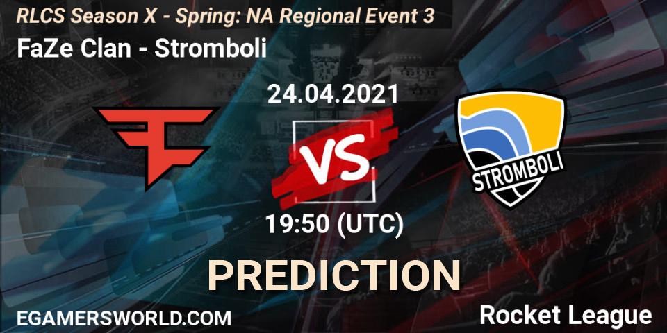 FaZe Clan - Stromboli: Maç tahminleri. 24.04.2021 at 19:15, Rocket League, RLCS Season X - Spring: NA Regional Event 3