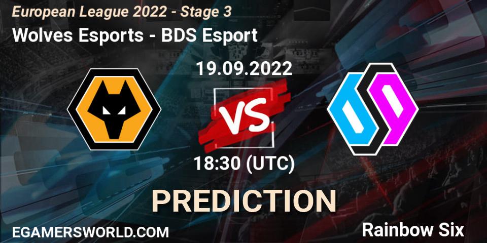 Wolves Esports - BDS Esport: Maç tahminleri. 19.09.2022 at 18:30, Rainbow Six, European League 2022 - Stage 3