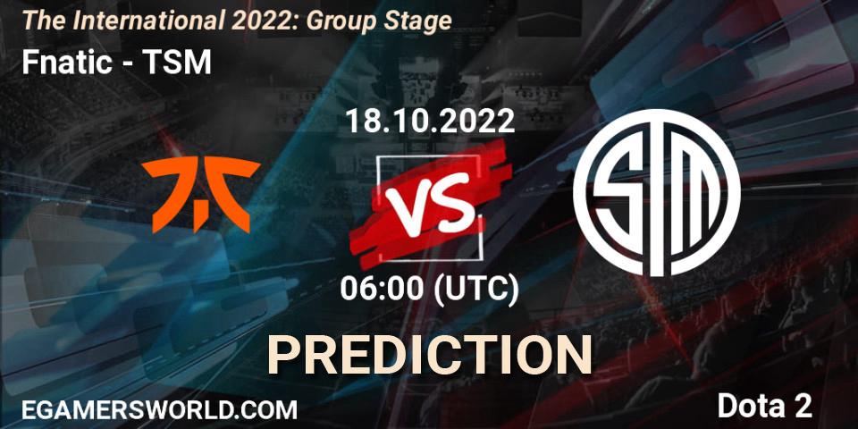 Fnatic - TSM: Maç tahminleri. 18.10.2022 at 07:03, Dota 2, The International 2022: Group Stage
