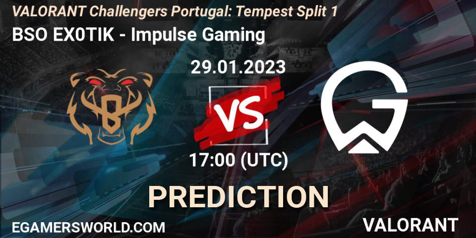 BSO EX0TIK - Impulse Gaming: Maç tahminleri. 29.01.23, VALORANT, VALORANT Challengers 2023 Portugal: Tempest Split 1