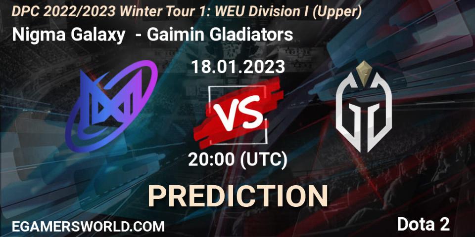 Nigma Galaxy - Gaimin Gladiators: Maç tahminleri. 18.01.2023 at 19:56, Dota 2, DPC 2022/2023 Winter Tour 1: WEU Division I (Upper)
