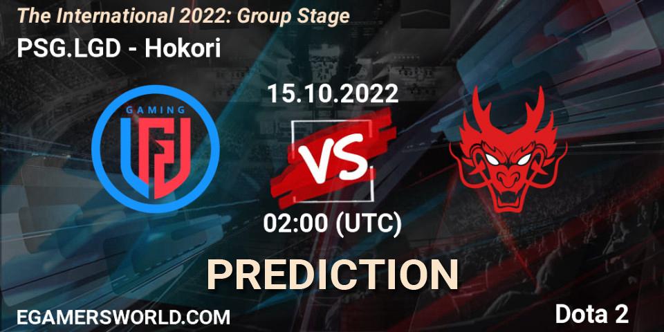 PSG.LGD - Hokori: Maç tahminleri. 15.10.22, Dota 2, The International 2022: Group Stage