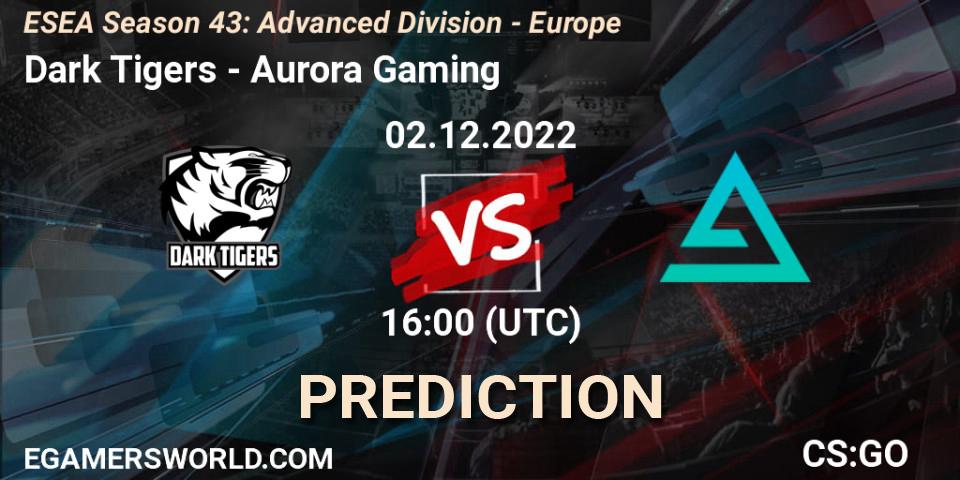 Dark Tigers - Aurora: Maç tahminleri. 02.12.22, CS2 (CS:GO), ESEA Season 43: Advanced Division - Europe