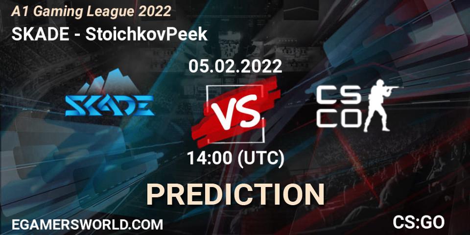 SKADE - StoichkovPeek: Maç tahminleri. 05.02.2022 at 16:30, Counter-Strike (CS2), A1 Gaming League 2022