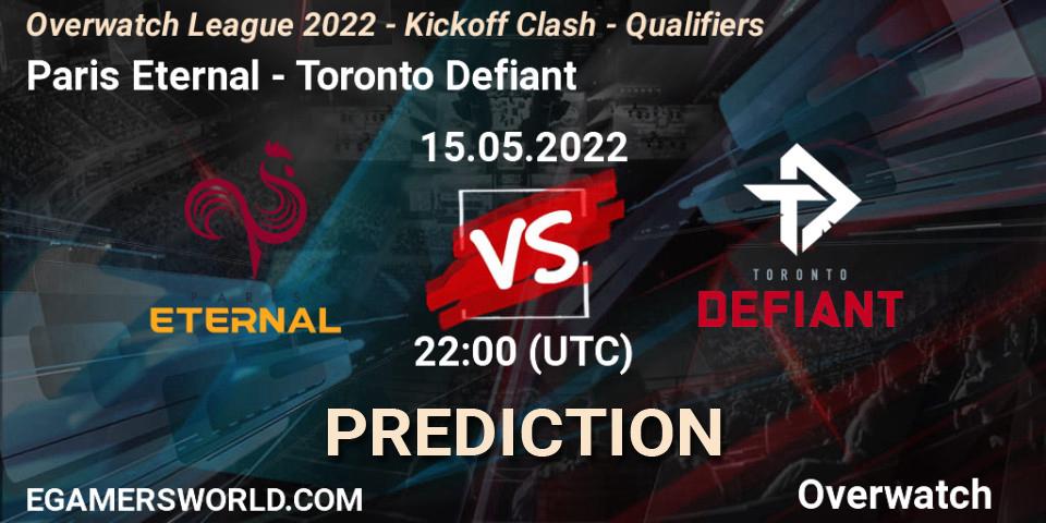 Paris Eternal - Toronto Defiant: Maç tahminleri. 15.05.2022 at 22:30, Overwatch, Overwatch League 2022 - Kickoff Clash - Qualifiers