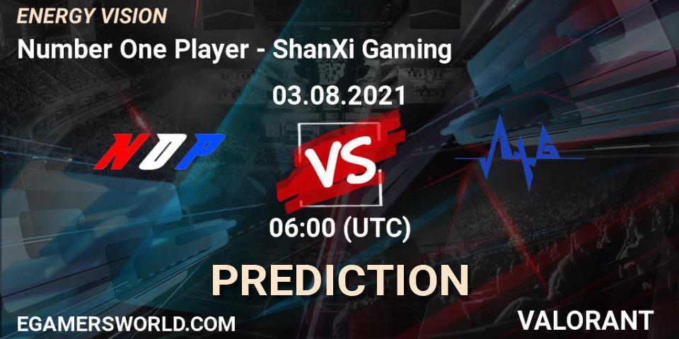 Number One Player - ShanXi Gaming: Maç tahminleri. 03.08.2021 at 06:00, VALORANT, ENERGY VISION