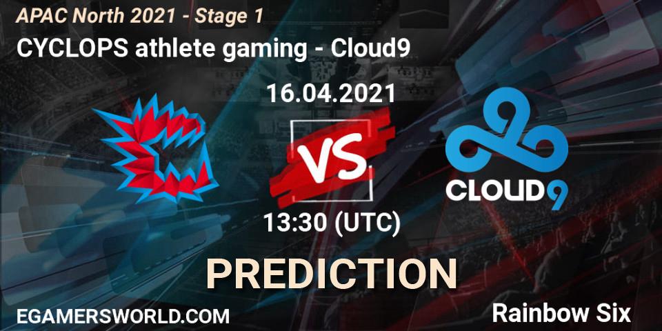 CYCLOPS athlete gaming - Cloud9: Maç tahminleri. 16.04.2021 at 12:45, Rainbow Six, APAC North 2021 - Stage 1
