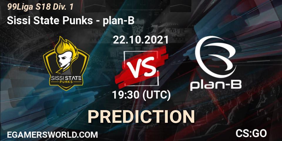 Sissi State Punks - plan-B: Maç tahminleri. 22.10.2021 at 19:30, Counter-Strike (CS2), 99Liga S18 Div. 1
