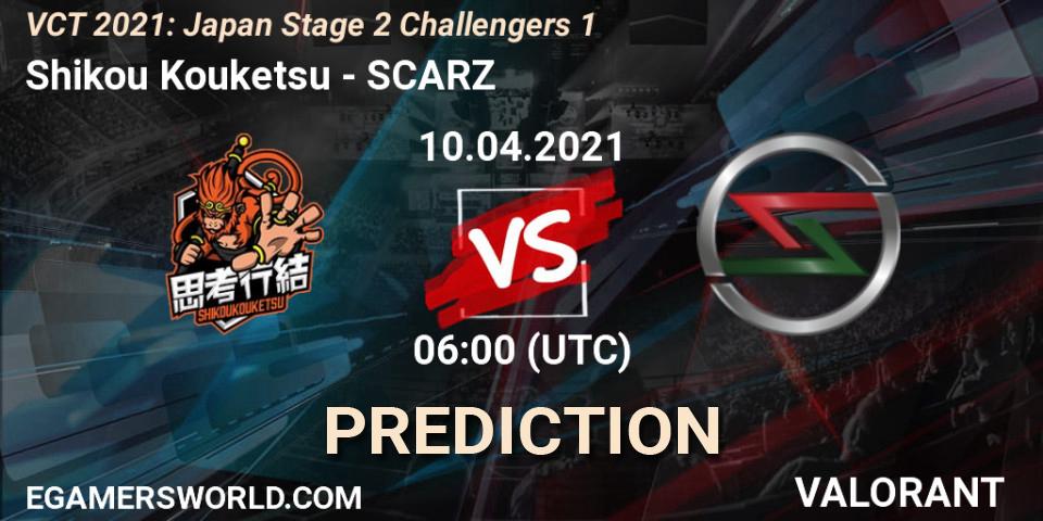 Shikou Kouketsu - SCARZ: Maç tahminleri. 10.04.2021 at 06:00, VALORANT, VCT 2021: Japan Stage 2 Challengers 1