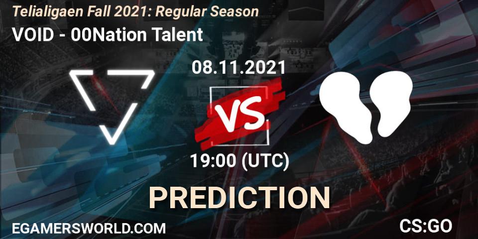 VOID - 00Nation Talent: Maç tahminleri. 08.11.2021 at 19:00, Counter-Strike (CS2), Telialigaen Fall 2021: Regular Season