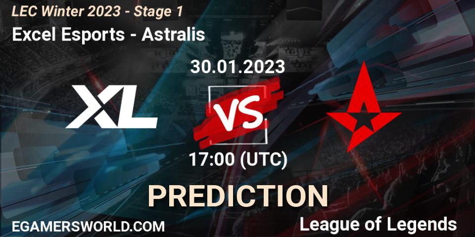 Excel Esports - Astralis: Maç tahminleri. 30.01.23, LoL, LEC Winter 2023 - Stage 1