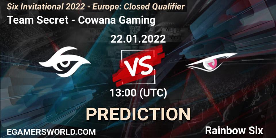 Team Secret - Cowana Gaming: Maç tahminleri. 22.01.2022 at 13:00, Rainbow Six, Six Invitational 2022 - Europe: Closed Qualifier