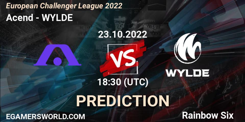 Acend - WYLDE: Maç tahminleri. 23.10.2022 at 18:30, Rainbow Six, European Challenger League 2022