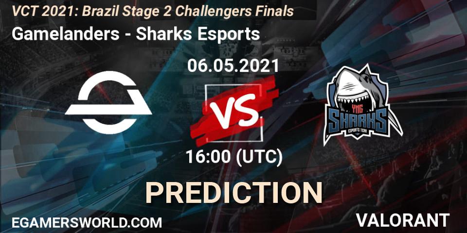 Gamelanders - Sharks Esports: Maç tahminleri. 06.05.2021 at 16:00, VALORANT, VCT 2021: Brazil Stage 2 Challengers Finals