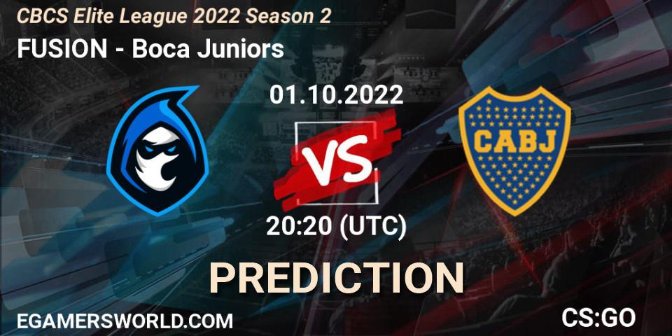 FUSION - Boca Juniors: Maç tahminleri. 01.10.2022 at 20:20, Counter-Strike (CS2), CBCS Elite League 2022 Season 2