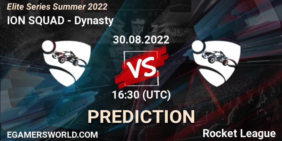ION SQUAD - Dynasty: Maç tahminleri. 30.08.2022 at 16:30, Rocket League, Elite Series Summer 2022