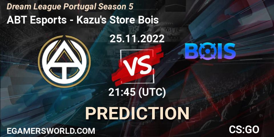 ABT Esports - Kazu's Store Bois: Maç tahminleri. 25.11.22, CS2 (CS:GO), Dream League Portugal Season 5