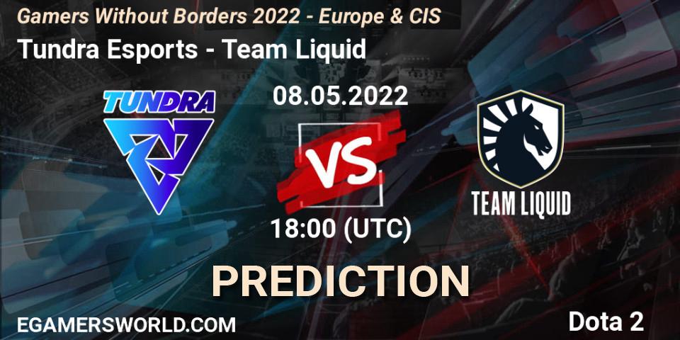 Tundra Esports - Team Liquid: Maç tahminleri. 08.05.2022 at 17:55, Dota 2, Gamers Without Borders 2022 - Europe & CIS