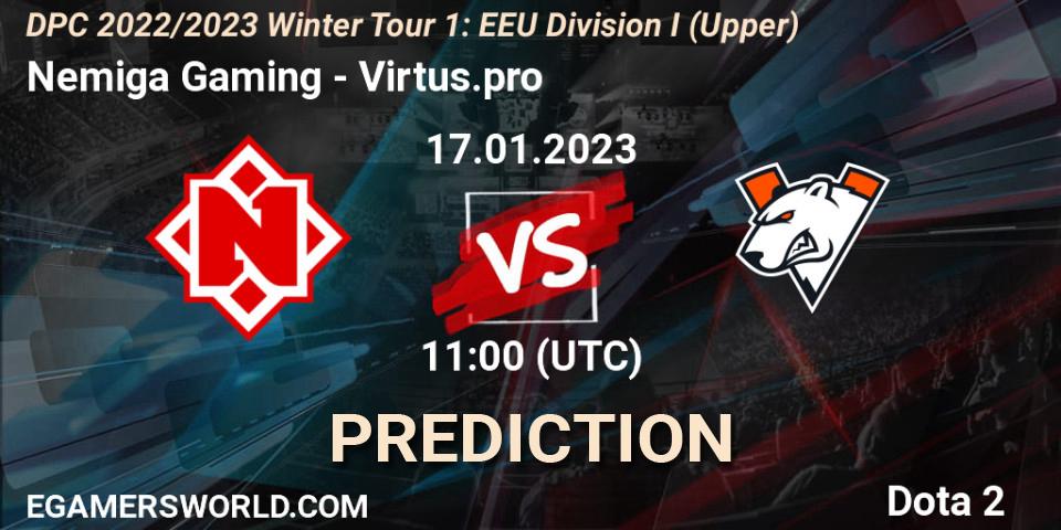 Nemiga Gaming - Virtus.pro: Maç tahminleri. 17.01.23, Dota 2, DPC 2022/2023 Winter Tour 1: EEU Division I (Upper)