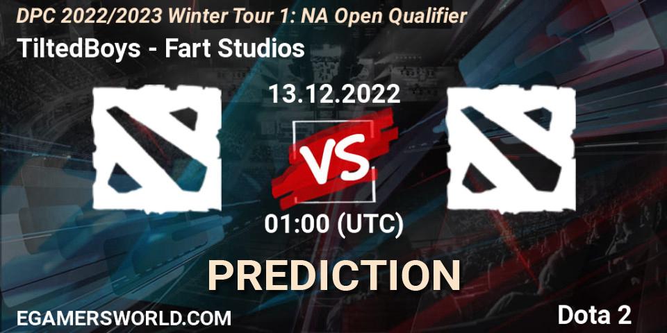 TiltedBoys - Fart Studios: Maç tahminleri. 13.12.2022 at 01:05, Dota 2, DPC 2022/2023 Winter Tour 1: NA Open Qualifier 1