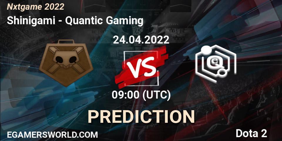 Shinigami - Quantic Gaming: Maç tahminleri. 24.04.2022 at 08:55, Dota 2, Nxtgame 2022