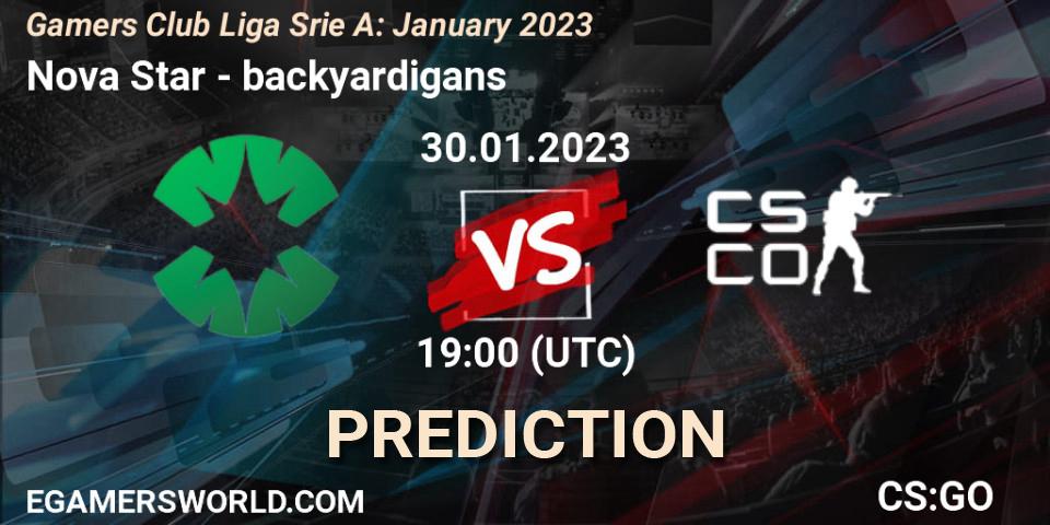 Nova Star - backyardigans: Maç tahminleri. 30.01.2023 at 19:00, Counter-Strike (CS2), Gamers Club Liga Série A: January 2023