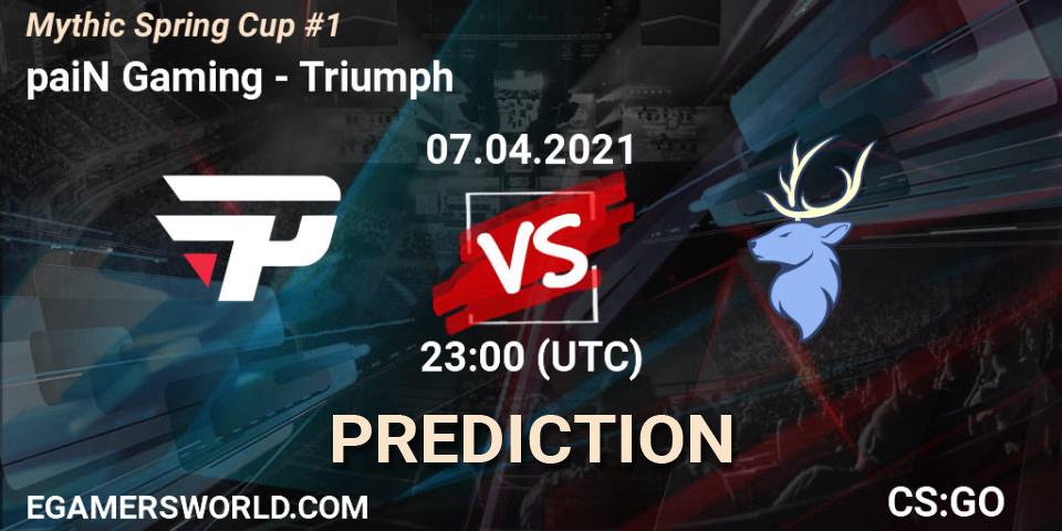 paiN Gaming - Triumph: Maç tahminleri. 07.04.2021 at 21:00, Counter-Strike (CS2), Mythic Spring Cup #1