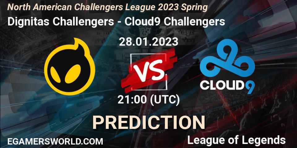 Dignitas Challengers - Cloud9 Challengers: Maç tahminleri. 28.01.23, LoL, NACL 2023 Spring - Group Stage