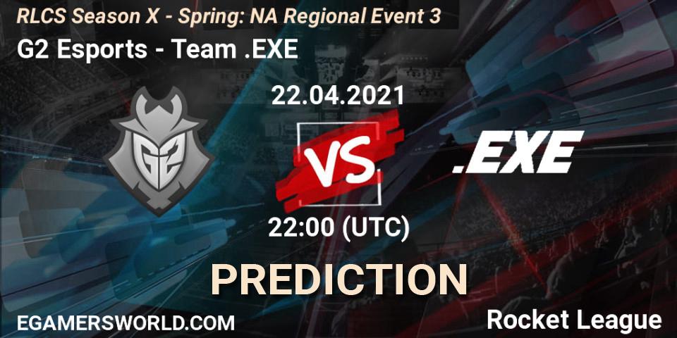 G2 Esports - Team.EXE: Maç tahminleri. 22.04.2021 at 22:00, Rocket League, RLCS Season X - Spring: NA Regional Event 3
