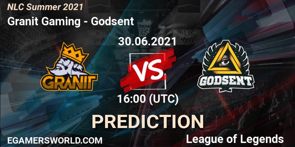 Granit Gaming - Godsent: Maç tahminleri. 30.06.2021 at 16:00, LoL, NLC Summer 2021