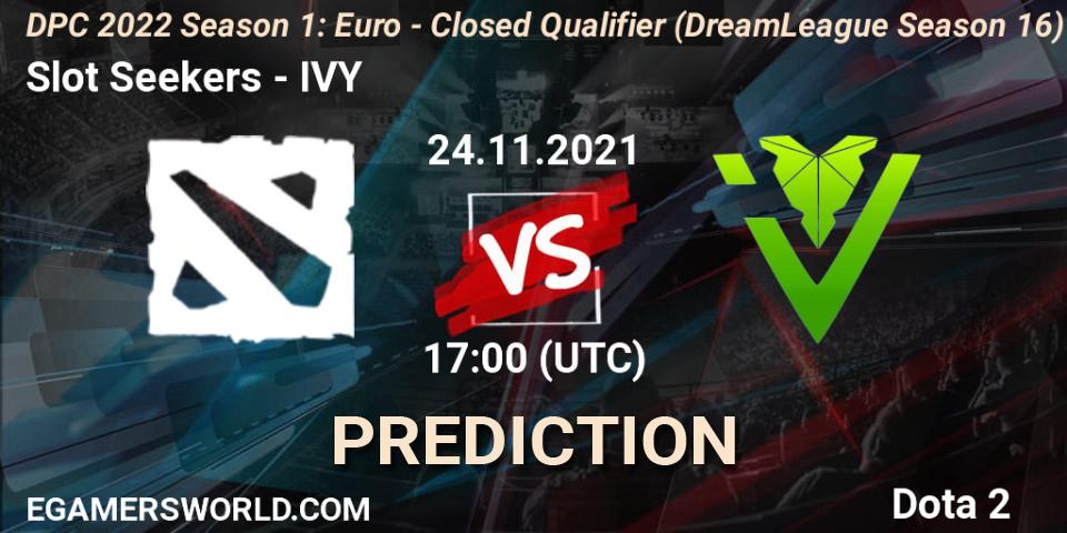 Slot Seekers - IVY: Maç tahminleri. 24.11.2021 at 17:03, Dota 2, DPC 2022 Season 1: Euro - Closed Qualifier (DreamLeague Season 16)
