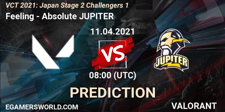 Feeling - Absolute JUPITER: Maç tahminleri. 11.04.2021 at 08:00, VALORANT, VCT 2021: Japan Stage 2 Challengers 1