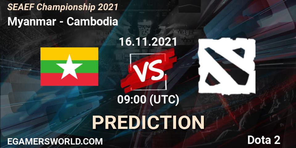 Team Myanmar - Team Cambodia: Maç tahminleri. 16.11.2021 at 09:21, Dota 2, SEAEF Dota2 Championship 2021