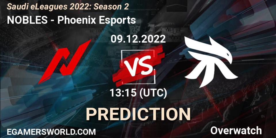 NOBLES - Phoenix Esports: Maç tahminleri. 09.12.22, Overwatch, Saudi eLeagues 2022: Season 2