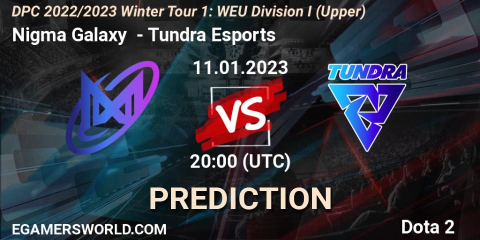 Nigma Galaxy - Tundra Esports: Maç tahminleri. 11.01.2023 at 20:00, Dota 2, DPC 2022/2023 Winter Tour 1: WEU Division I (Upper)